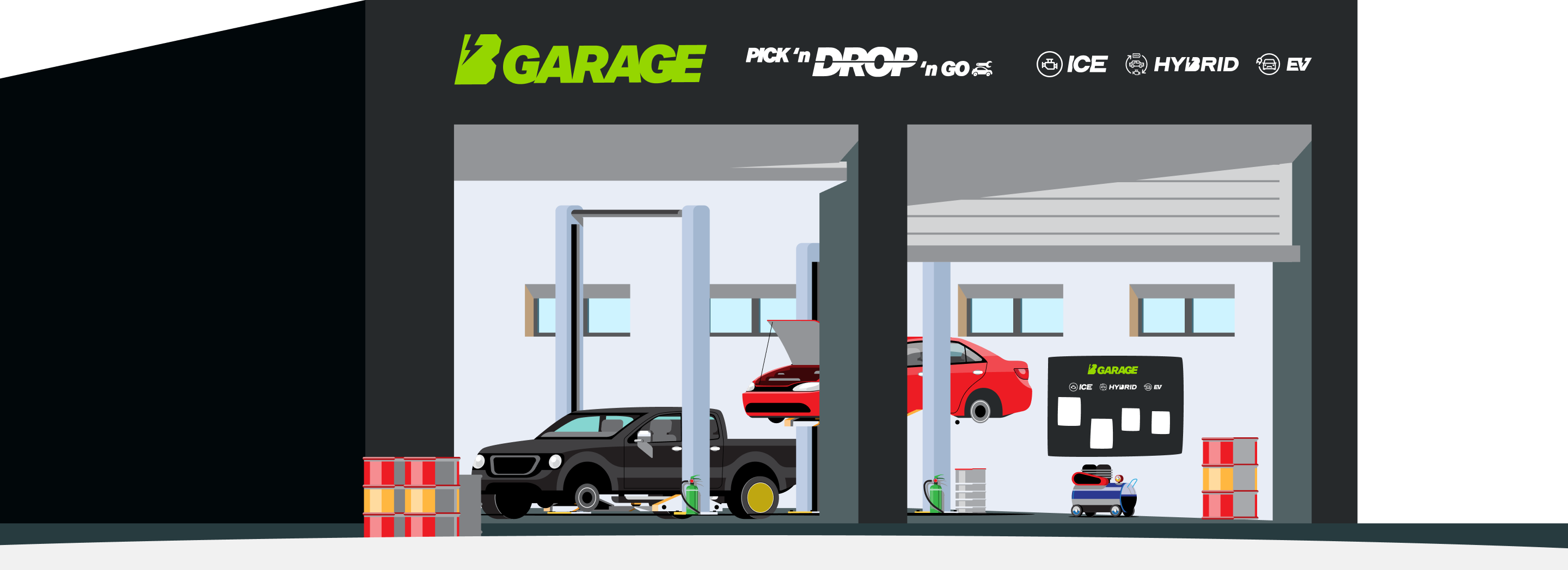 BGarage workshop illustration
